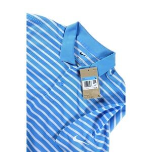Nike Men Med Dri-Fit Victory Golf Striped Polo Shirt in BLUE /White,‎ DH0835-412
